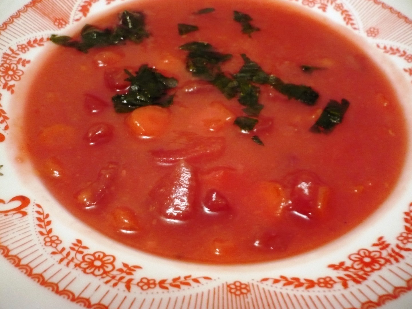 Dýňová polévka s červenou řepou