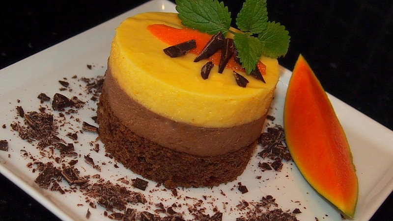 Mangovo - čokoládové dortíčky