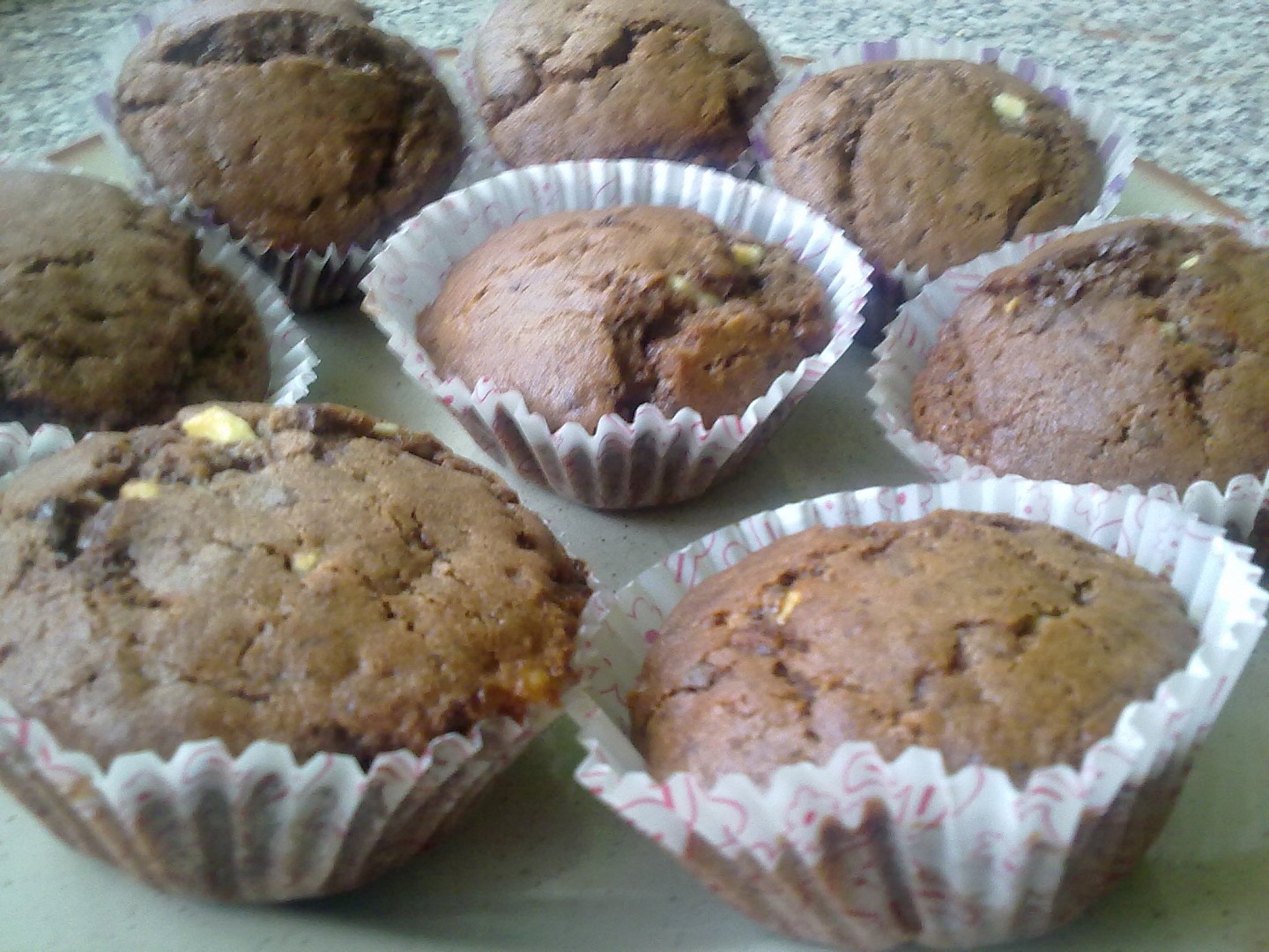 Muffiny ze tří druhů čokolády