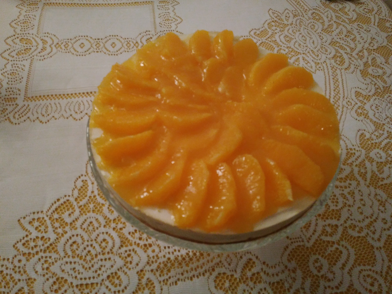 Nepečený pomerančový dort (zimní varianta lehkého letního dezertu)