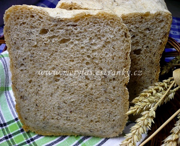 Pšenično-žitný chléb s lněným semínkem