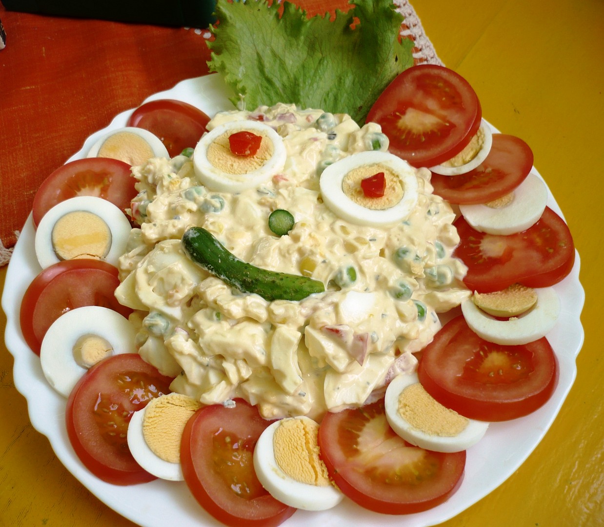 Vajíčkový salát Aladár