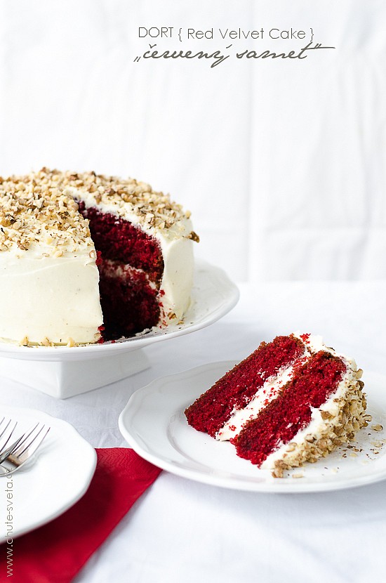 Valentýnský dort „červený samet“