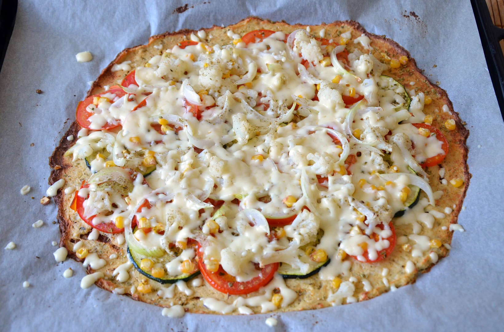Zdravá květáková pizza bez mouky