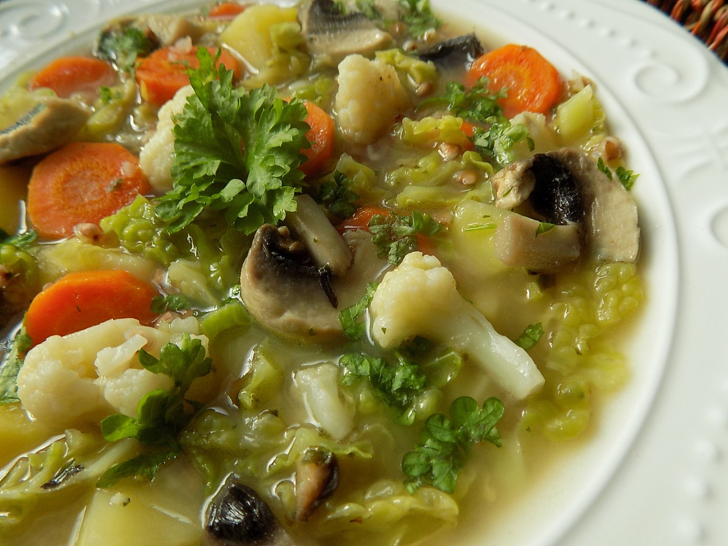 Zeleninová hustá polévka s pohankou